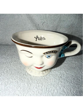 Pristine 1996 Vintage Bailey's Mrs Yum Winking Face Coffee Mug Cup Limited Ed